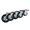 Опора поворотная колесная HITCH 100*30 резина черная SC42